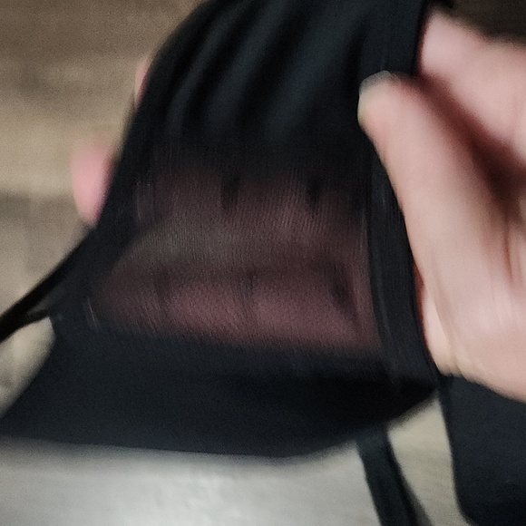 Ellen Tracy Black Bra Sheer Straps with Sheer Sides Size 36 C - Picture 4 of 6